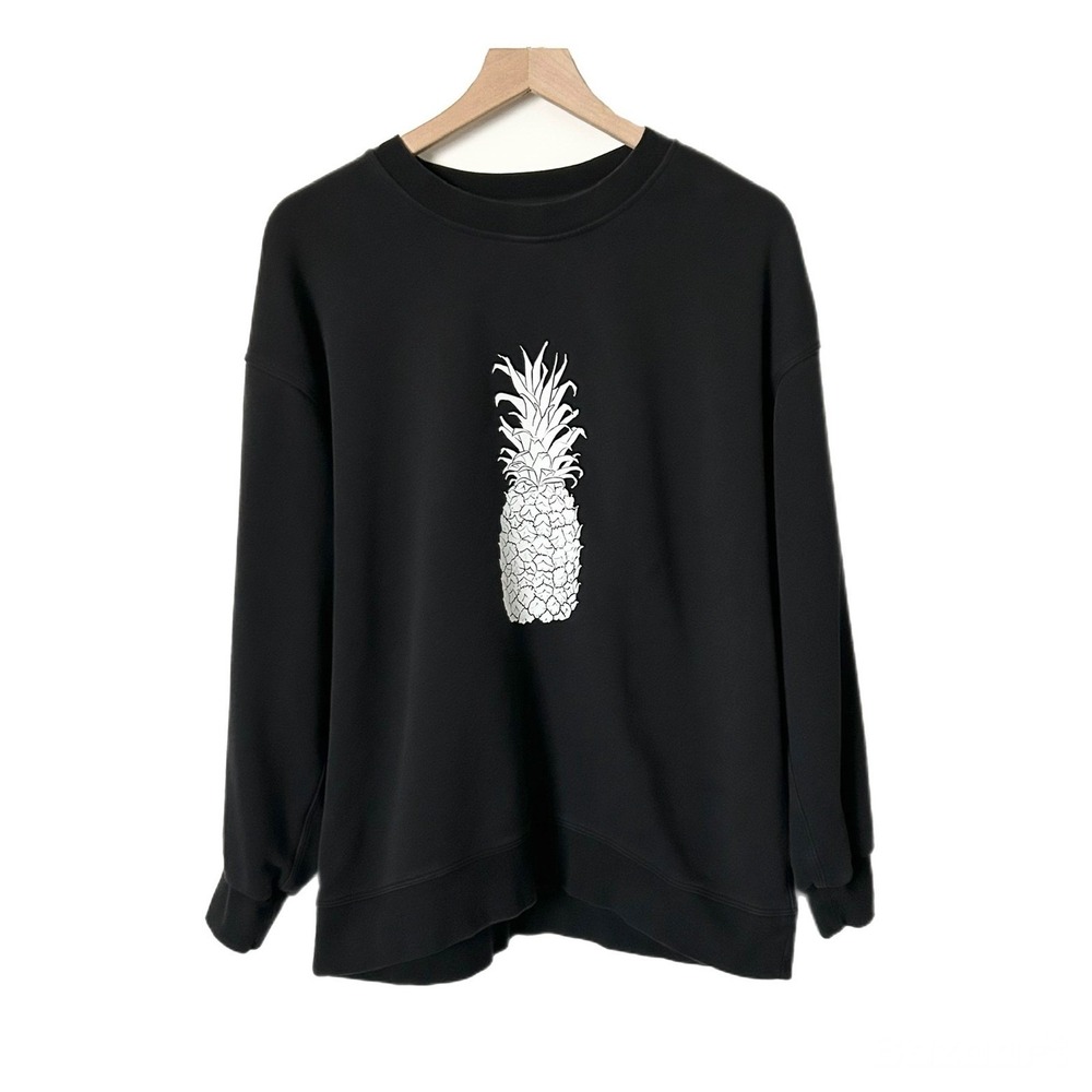 Lululemon Perfectly Oversized Crew Hawaii Pineapple Sweatshirt Black Size 8